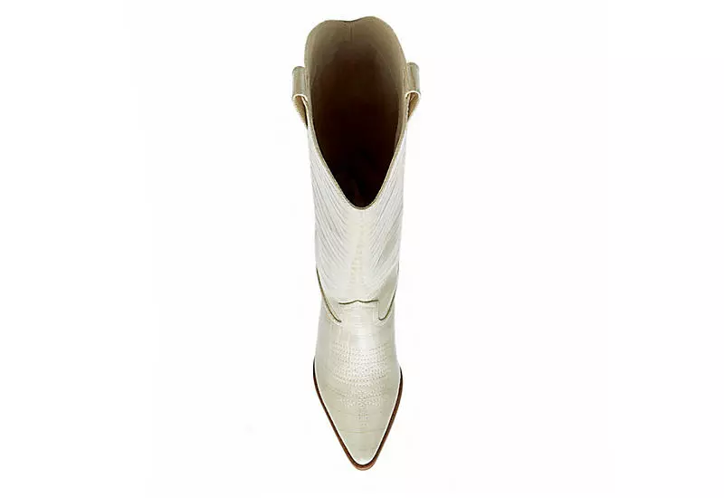 Coconuts Womens Jax Tall Western Boot - Ivory 8 Coconuts Womens Jax Tall Western Boot - Ivory - Image 6