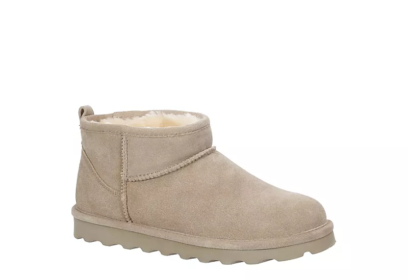 Bearpaw Womens Shorty Fur Boot - Taupe 3 Bearpaw Womens Shorty Fur Boot - Taupe